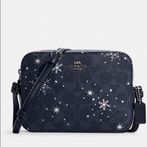Coach purse with snowflake print